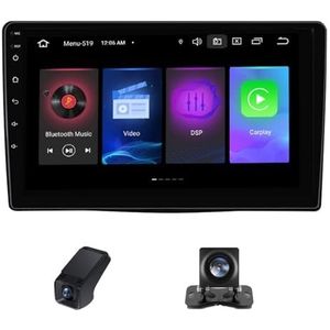 Android autoradio geldt voor Fiat 500L 2012-2017 Wireless Carplay Android Auto,9 inch touchscreen auto radio met GPS navigatie Bluetooth stuurwiel afstandsbediening FM AM RDS DSP(NF-2)