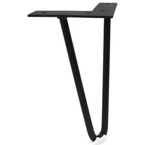 MIKFOL Sofa voeten V-vormige voeten kast voeten badkamer kast voeten nachtkastje poten TV kast poten salontafel poten Hardware accessoires Metalen poten (kleur: mat zwart hoogte 20 cm)