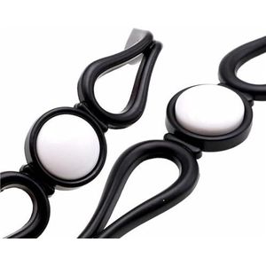 BJKYTMLM Zwart wit keramische keukenkast knoppen en handgrepen voor meubels handvat accessoires lade kledingkast 1 stuk meubelaccessoires (kleur: wit)