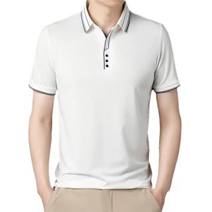 Dvbfufv Mannen Korte Mouw Polo's Shirt Tops Mannen Zomer Mode Casual Knopen V-hals Plus Size Shirt, F, M