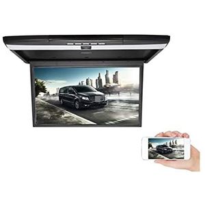 Draagbare dvd-speler voor videospelers op hoofdsteunen in auto's 17.3 Inch Auto Monitor HD Lcd-scherm Auto Plafond Dak Mount Display Multimedia TV Auto Video Player HDMI IR FM Link met HD-roterend sch