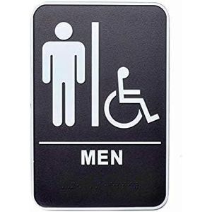 Toiletbord, hangende toiletborden, 152 mm x 229 mm toiletborden deurplaat toiletbord WC badkamer muursticker kunststof. (Vrouwelijk) (Maat: vrouwelijk en mannelijk) (Size : Male)