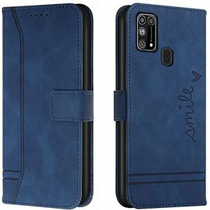 Smartphone Flip-hoesjes Compatibel met Samsung Galaxy M31/M31 Prime/M21S/F41 Wallet Case, schokbestendig TPU beschermhoes, PU lederen telefoonhoes magnetische flip folio lederen tas kaarthouders Flip-