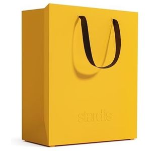 stardis binbox Design prullenbak, rechthoekig, stijlvolle prullenbak met handgrepen voor kantoor, kantoor, kunststof, vuilnisemmer, vuilnisemmer (geel)