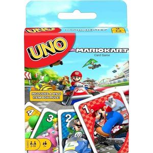 UNO Mario Kart kaartspel met 112 kaarten en spelregels voor spelers vanaf 7 jaar, cadeau voor kinderen, gezinnen en volwassenen, GWM70