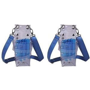 Haarschaarholster tailleriem professioneel voor mannen vrouwen salon kapper helder 8x22 cm, 2 Set (Blauw 8x22cm), 8x22cm, als beschrijving
