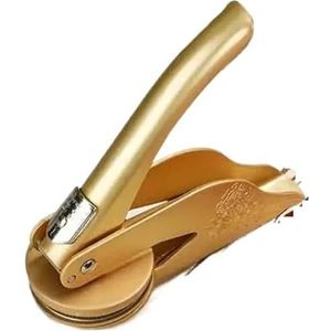 Embossingmachine en tekst vierkleurige roestvrijstalen stijl handvat kartonnen sticker embossingmachine,Soepele werking(Gold)