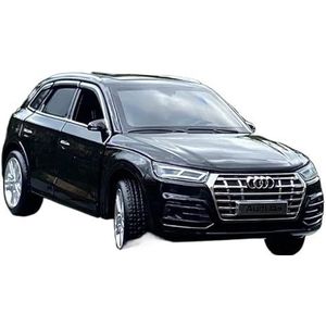 1:32 Geschikt for Audi Q5 SUV legering modelauto gegoten metalen speelgoedvoertuig met geluidseffecten en lichtfunctie simulatieserie geschikt for geschenken en collecties (Size : Black)