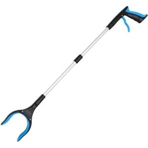 Grijptang Grijper 2 Stuks Grijper Aluminium Magnetische Klauw Lichtgewicht Opvouwbare Reikwijdte Grijptang Antislip(Blue)