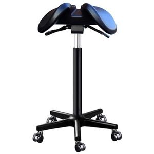 JAVPTAV Zadelstoel, ergonomische split zitting zadelkruk ondersteuning split seat tandheelkundige rolkruk schoonheidsspecialiste stoel voor salon tattoo spa medische tandarts kliniek (A,50 ~ 68 cm)