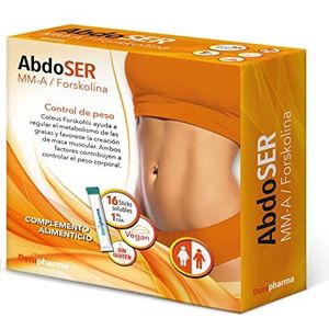 Abdozer – 16 sticks – verwijdert opgehoopt vet op buik en dijen – afslankmiddel met MM-A en forskoline – vetverbranding – detox – 16 zakjes – 1 dag