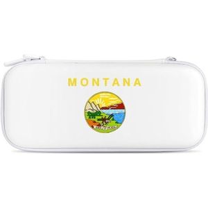 Montana staat vlag compatibel met schakelaar draagtas harde mode reishoes tas zakje met 15 spelaccessoires witte stijl