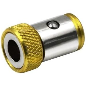 LTADX 1 stuks magnetische ringschroevendraaierbit magnetische bithouder legering elektrische antislip sterke magneetring universeel gereedschap (Color : Yellow, Size : 5)