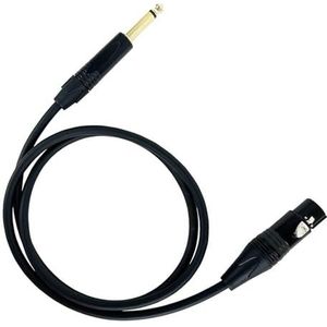 Gitaar Audiokabel 6,35 Mm TS Jack Male Naar XLR Female Microfoon Audiokabel Voor Luidspreker Gitaarversterker AMP Mixer (Color : A, Size : 2m)