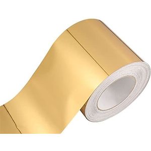 Behangrand Zelfklevende PVC wand- en plafondrandstrip, 5 m, veelkleurig, diverse maten, x(Bright Gold,10cm(W) X5m(L))