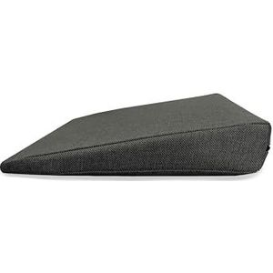 POKAR Wigkussen stoel zitwig ergonomisch zitkussen bureaustoel kussen orthopedisch wigkussen autostoel schuimstof, antraciet, 38 x 38 x 8/2 cm