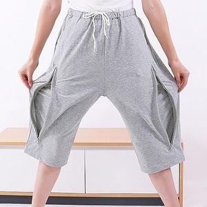 Incontinentieverzorgingsbroek - gemakkelijk te dragen en uit te trekken patiëntenverzorgingsbroek, stoma-afvoerzak verzorgingsbroek katheterbroek met dubbele zakontwerp (kleur: roze, maat: XL)