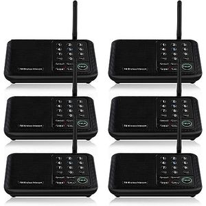 Draadloze intercoms, Een Stuk Draadloos Intercom Systeem for Thuis Huis Zakelijk Kantoor 5280 Ft Lange Afstand 10 Kanaals Kamer Naar Kamer communicatie Systeem(Nero)