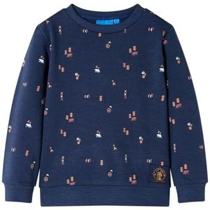 Kindertrui 92 gemêleerd marineblauw