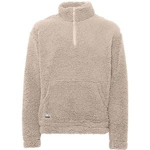 11 Project PRDenesZippertroyer sweatshirt heren pullover sweater met teddybont, Oatmeal (130401), XXL