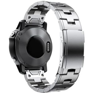 Licht Titanium Legering Horlogeband 22mm 26mm fit for Garmin Fenix7X/6X pro/5X/3HR/Forerunner/MK2 Tactix Delta 935 945 Horlogeband Mannen (Color : Silver, Size : 22mm)