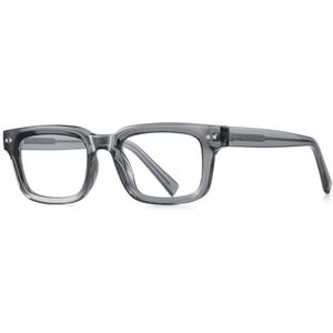 kachawoo Anti-blauw licht glazen voor mannen en vrouwen, dik montuur, bril, vierkant montuur, TR90 eyewear, Grijs met helder, Large