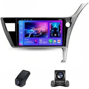 Autoradio 2 Din met Carplay Android Auto Wireless,geldt voor Toyota Corolla 11 Auris LHD RHD 2017-2018 9inch touchscreen Bluetooth Stereo Auto achteruitrijcamera GPS-navigatie(A,NF-7)