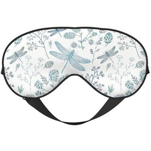 Dragonfly Printing All-Occasion Sleep Eye Mask met dubbelzijdige verstelbare riem Perfect voor ploegendiensten en reizen