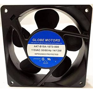 High-Performance 115V Fan A47-B15A-15T3-000 - 120mm x 120mm x 38mm, 14/13W, Ideal for PC and Electronics