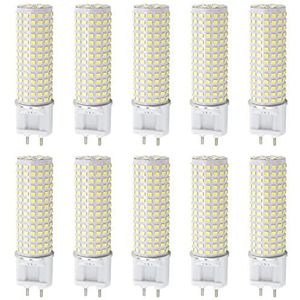 PAZWAHF 10-Pack LED G12 Lampen, G12 Bi-Pin Base Corn Lampen, 20 Watt 3000LM,3000K 4000K 6000K Constante Stroom Geen-Flikkering,Niet-Dimbare AC 85V ~ 265V