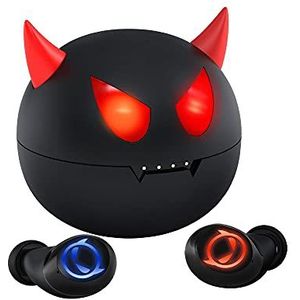 AMAFACE Draadloze oordopjes, Bluetooth-oordopjes met microfoon comfort en lichtgewicht in-ear hoofdtelefoon met diepe bas 3D surround stereo, draagbare mini-kapitein oplaadcase voor sport