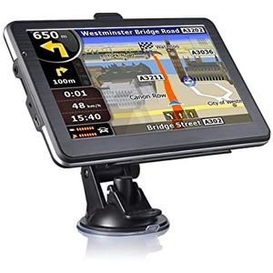 GPS-autonavigatiesysteem, 7"" Hd Auto GPS Navigatie 8G RAM 128-256MB FM Bluetooth Avin Europa Kaart Sat Sat Nav Truck GPS-navigators Voor auto, vrachtwagen, camper(128-256MBResistive)