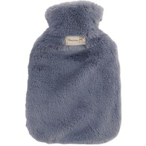 Warmwaterkruik verdikte pluche warmwaterzak 2000 ml PVC warme flessen handwarmer cover wrap warmwaterkruik zak voor bedperiode kramp warmwaterzak (donkergrijs)