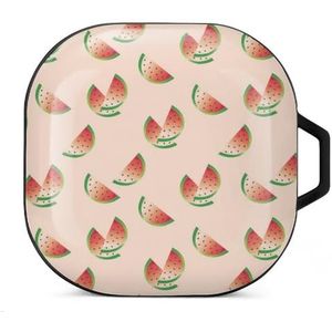 Watermeloen Oordopjes Hoesje Compatibel met Samsung Hard Shell Beschermhoes Zwart-Stijl