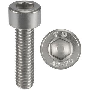 Roestvrijstalen schroeven M3 x 16 mm cilinderkop BTR Ø 3 x 16 mm | schroeven M3 x 16 mm CHC inbussleutel (inbussleutel) | roestvrij staal A2-70 (V2A/304) | ISO 4762 / DIN 912: 50 stuks ProRaje