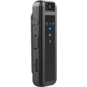 1080P HD Mini-actiecamera 180 ° Draaibare Lens Sport Viedo-recorder Infrarood Nachtzicht Neem Telefoon Spraakrecorder Terugclip Gebruiksvriendelijk(Add 16GB Card)