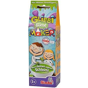 Simba 105953226 Glibbi Slime Maker, 3-voudig gesorteerd, er wordt slechts één artikel geleverd, poeder verandert water in slijm, glibber, in een kom roeren, experiment, 50 g, vanaf 3 jaar