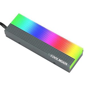 ARGB M.2 SSD Koellichaamkoeler, Dubbelzijdige 5V 3-pins ARGB-koeler voor 2280 M.2 SSD met Thermisch Kussen