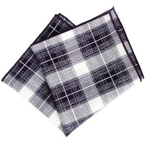 Geruite kleurrijke katoenen zakdoeken Geweven bedrukte geruite zakvierkant Heren casual gestreepte vierkante zakken (Color : 15)