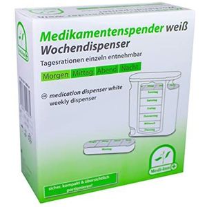 Medi-Inn N11484-w Weekdispenser 7 Dagen Tablettenbox, wit (1 stuk)
