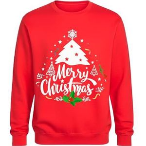 TMK Kersttrui model eland unisex voor dames heren jongens en kinderen warm zacht (cod.8088), rood katoen kerst, 4 anni