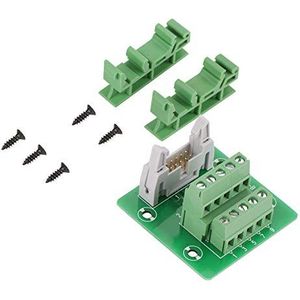 Garosa IDC10P 10-pins pin klemmenblok breakout board PLC-interface met beugel voor PLC-DIN-railmontage,Aansluitingen