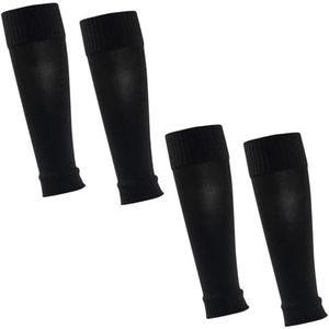 MAXQUU 2 paar zwarte voetbalsokken, 40 cm sokken, voetbalsokken, team-beensokken, voetbalbeenwarmers, zwart, 40-50