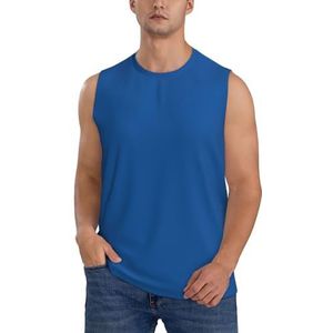Sea Wave Blauw Heren Vesten Bodybuilding Atletische Zomer Workout Tank Top Mouwloos T-shirt Fitness Tank Running Gym Vest Sneldrogend, 3 D, XXL