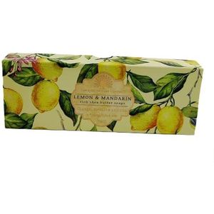 The English Soap Company, Gift Boxed Hand Soaps, Lemon & Mandarin, 3 x 100g
