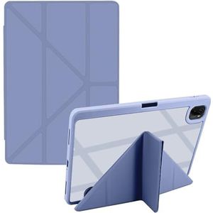 Tabletzakken hoesje Compatibel met Xiaomi Mi Pad 5 Pro 5G 12,4 inch (2022) smart tablet beschermhoes, slanke beschermende folio shell cover, TPU lederen tas met meerdere kijkhoeken, automatisch slapen