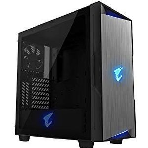 AORUS C300 glas ATX gaming case, getint gehard glas, RGB Fusion 2.0, geüpgraded I/O-paneel met USB 3.1 Gen 2 Type C en HDMI, VR Ready, waterkoeling klaar, verticale GPU-montage ondersteuning - zwart