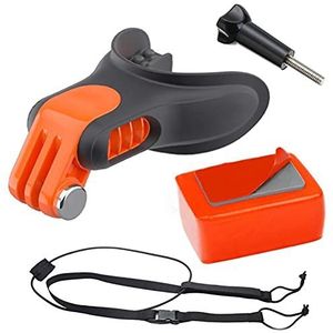 MasYosh Bite Mount voor GoPro Hero 7, 6, 5, Surf Bite Bite Mount voor surfen, accessoires voor lichte camera, snowboard/surfen, onderwateractiviteiten en skaten