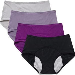 3/4/8 Packs Vera lekvrij ondergoed, wasbare incontinentiebroek vrouwen, Everdrie lekvrij damesondergoed meer dan 60 (4 stuks a, XL)