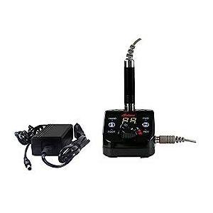 Nagelvijl elektrisch, Professionele nagelboormachine, elektrische tafel TOP Mini E-vijlboormachine, draagbare roestvrijstalen schuurmachine, 35000 RPM manicuremachine(Nero)